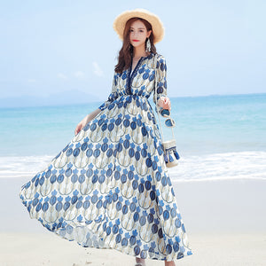 Beach skirt chiffon sling floral dress