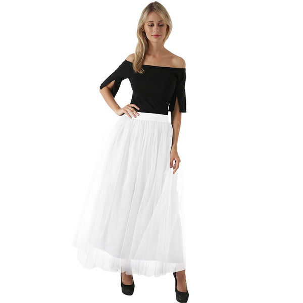 100CM Europe and the United States 4 layer mesh skirt Tulle skirt explosions mopping skirt
