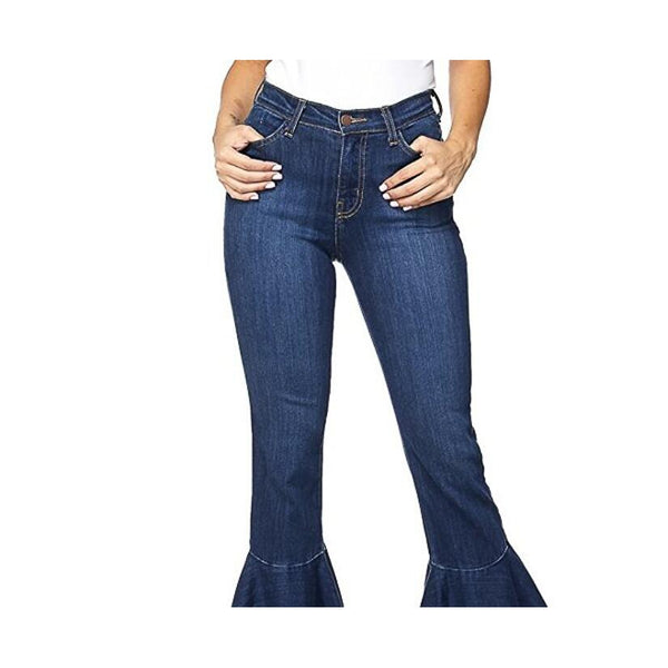 Cowboy Elastic force Europe and America Thin Slim Tassels horn high-waisted New trend Jeans