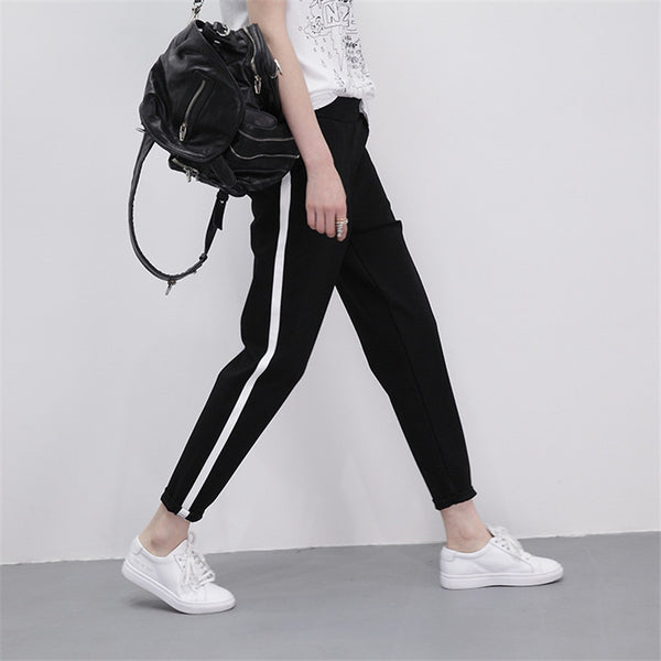 Spring and summer sports pants women's large size loose casual feet harem pants