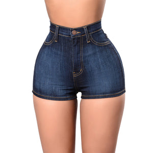 Blue classic denim shorts