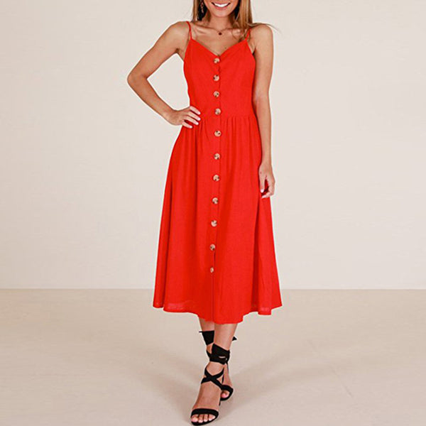 Print Midi Dress Plus Size Casual V Neck Slim Boho Dress Women High Summer Dress Sundresses