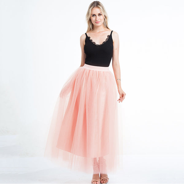 100CM Europe and the United States 4 layer mesh skirt Tulle skirt explosions mopping skirt