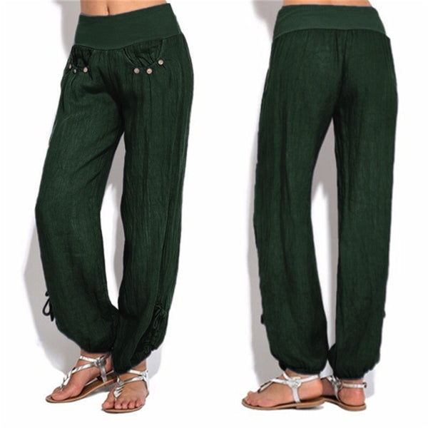 Casual loose low waist wide leg pants